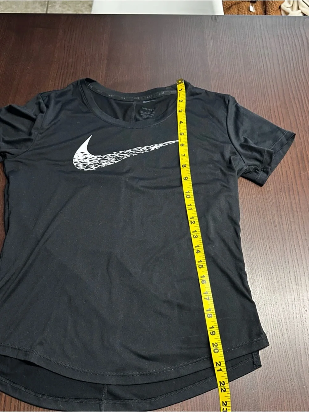 Nike Black Tee and Leggings Set with White Swoosh - Picture 6 of 6